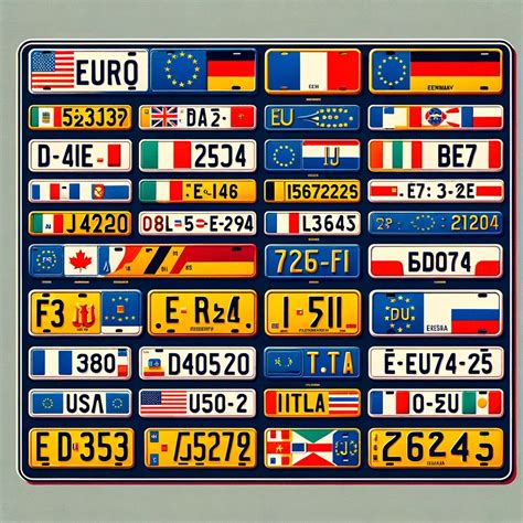 europe car plate codes